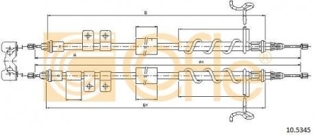 Трос ручного тормоза COFLE 105345