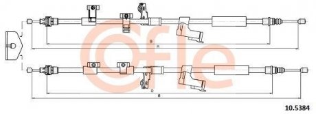 Трос ручника COFLE 105384 (фото 1)