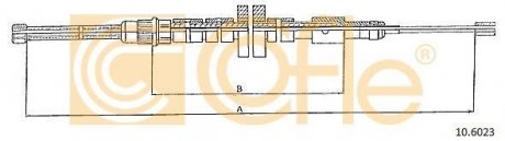 Трос ручника COFLE 106023 (фото 1)