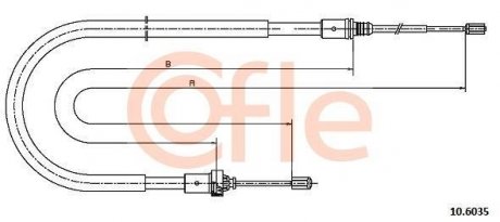 Трос ручника COFLE 10.6035 (фото 1)