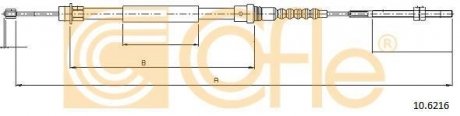 Трос ручника COFLE 106216 (фото 1)