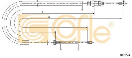 Трос ручника 10.6224 COFLE 106224