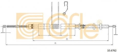 Трос ручного тормоза COFLE 106762