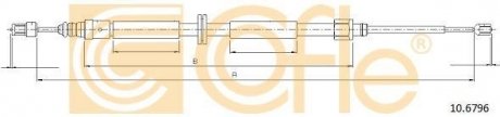 Трос ручного гальма COFLE 10.6796
