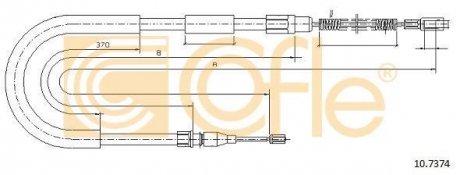 Трос, стояночная тормозная система COFLE 107374