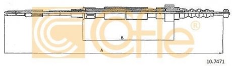 Трос ручника COFLE 107471 (фото 1)