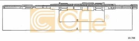 Трос ручника COFLE 10748