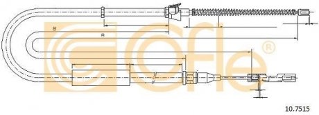 Трос ручного гальма COFLE 107515