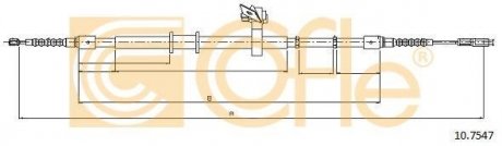 Трос ручного тормоза COFLE 107547