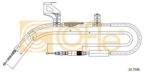 Трос ручного тормоза зад. Л Audi A6 97-05 COFLE 107586