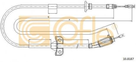 Трос ручника COFLE 108187 (фото 1)