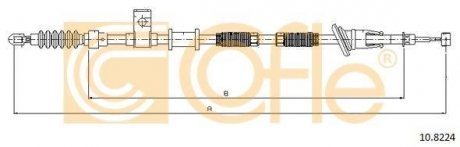 Трос ручника COFLE 108224