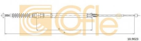 Трос ручного тормоза 10.9023 SEAT TOLEDO/SKODA RAPID 12- 1780/1099 HAMULCE TARCZOWE LEWA/PRAWA COFLE 109023