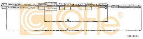 Трос ручника COFLE 109030