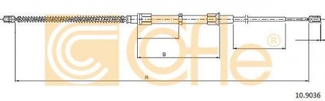 Трос ручника COFLE 109036 (фото 1)