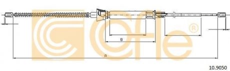 Трос ручника COFLE 109050 (фото 1)