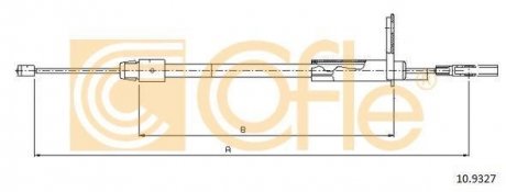 Трос ручного тормоза COFLE 109327