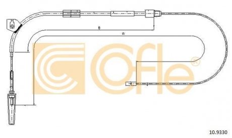 Трос ручника COFLE 109330 (фото 1)