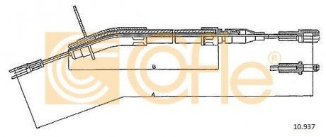 Трос, стояночная тормозная система 10.937 COFLE 10937 (фото 1)