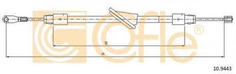 Трос ручного тормоза COFLE 109443