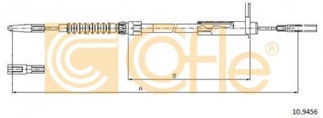 Трос ручного тормоза зад. MB S-Class 99- 978/800mm COFLE 109456