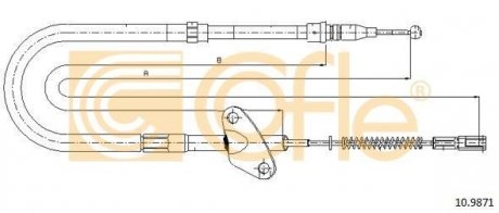Трос ручного тормоза COFLE 109871