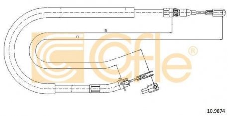 Трос ручника COFLE 109874
