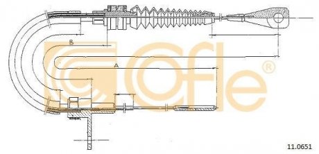 Трос акселератора COFLE 110651