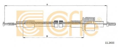 Трос сцепления COFLE 112433