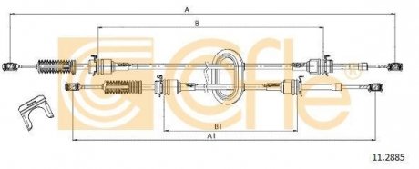 Трос, ступенчатая коробка передач COFLE 11.2885