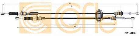Трос, ступенчатая коробка передач COFLE 11.2886