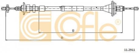 Трос сцепления COFLE 112911