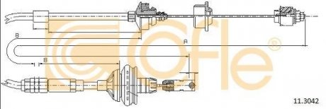 Трос сцепления COFLE 113042