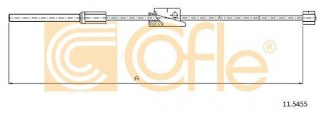 Трос ручного гальма COFLE 115455
