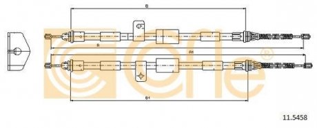 Трос ручного тормоза COFLE 115458