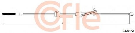 Трос стояночного тормоза передний COFLE 115472