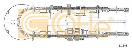Трос, стояночная тормозная система COFLE 11.548