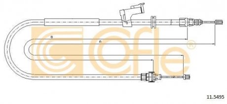 Трос, стояночная тормозная система 11.5495 COFLE 115495