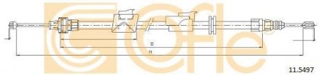 Трос ручного гальма зад. П Ford Galaxy (WA6) 2006/05-2015/06 COFLE 115497