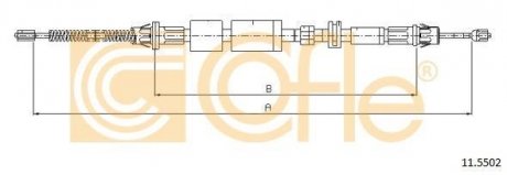 Трос ручного тормоза COFLE 115502 (фото 1)