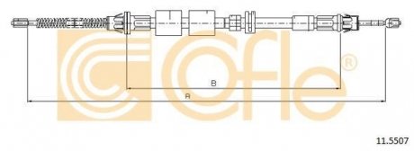 Трос ручного гальма COFLE 115507