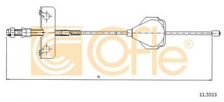 Трос ручного гальма перед. (L=306mm) Ford Mondeo 2.0/2.5TDCi 00-07 COFLE 115513