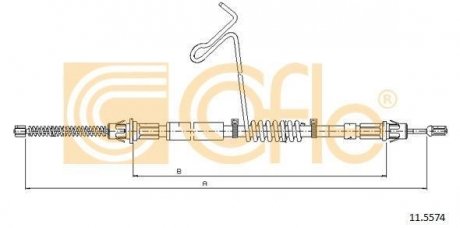Трос ручного тормоза COFLE 115574 (фото 1)