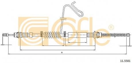 Трос ручника COFLE 115581
