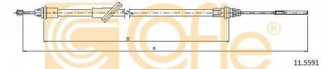 Трос ручного тормоза COFLE 115591