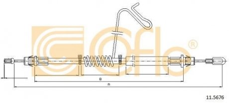 Трос ручного гальма COFLE 115676