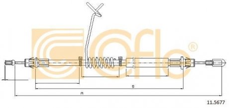 Трос ручника COFLE 115677