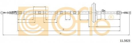 Трос ручного тормоза COFLE 115823