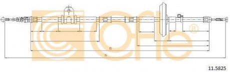 Трос ручного гальма COFLE 11.5825