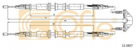 Трос ручника 11.5857 COFLE 115857